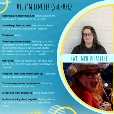 Information about Jencee, social work candidate