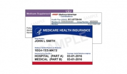Imágenes de la tarjeta Medicare, el plan Advantage y el seguro complementario