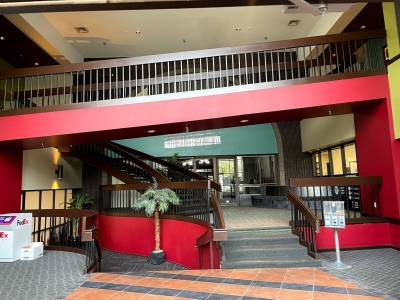 Interior atrium as you walk into the building