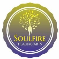 Soulfire Healing Arts logo, with a circle and a drawing of a peacock