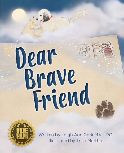 Cover of the book "Dear Brave Friend," authored by Leigh Ann Gerk