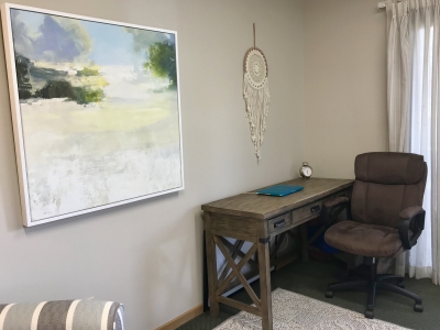 Kate's office with desk and chair