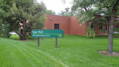 Outside of Sage Hall on the Colorado State University campus